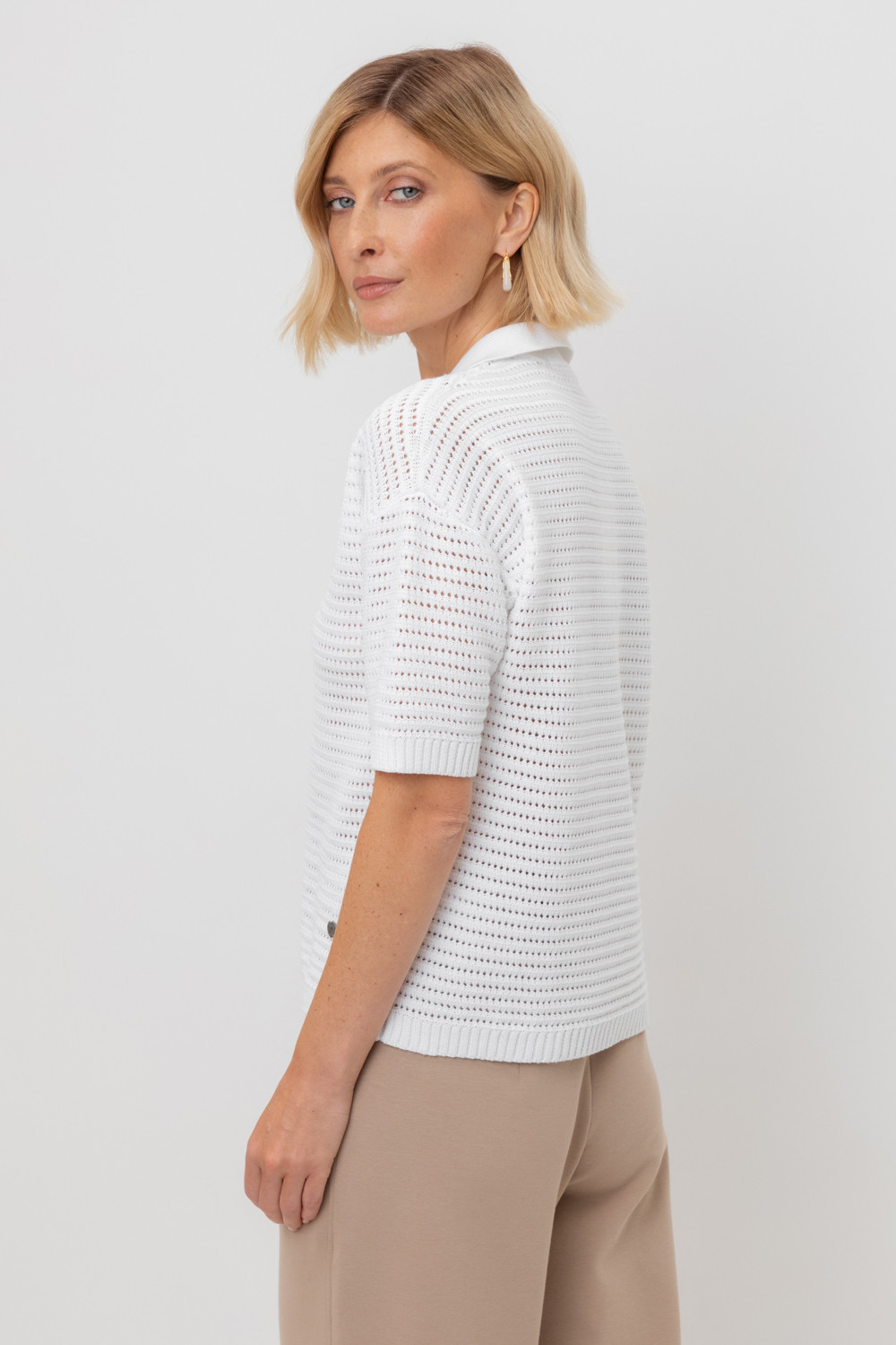 Джемперы женские для мам, артикул: ЕВ 30202, цвет: белый, фото 4