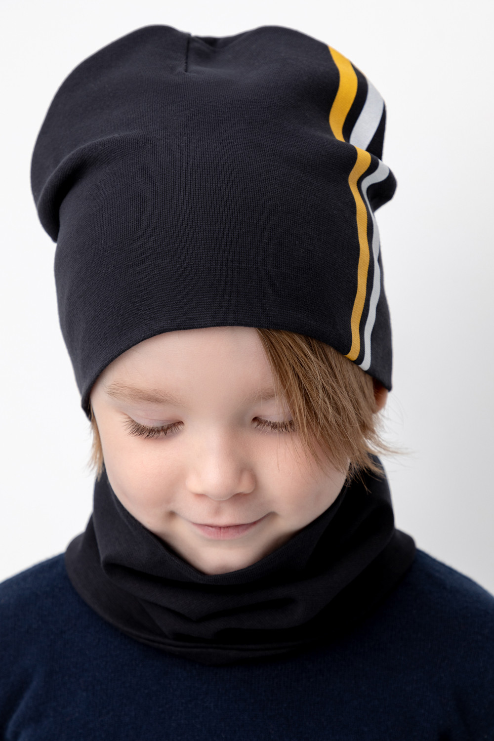 Шапка для мальчика, артикул: К 8125, цвет: темно-серый, фото 4
