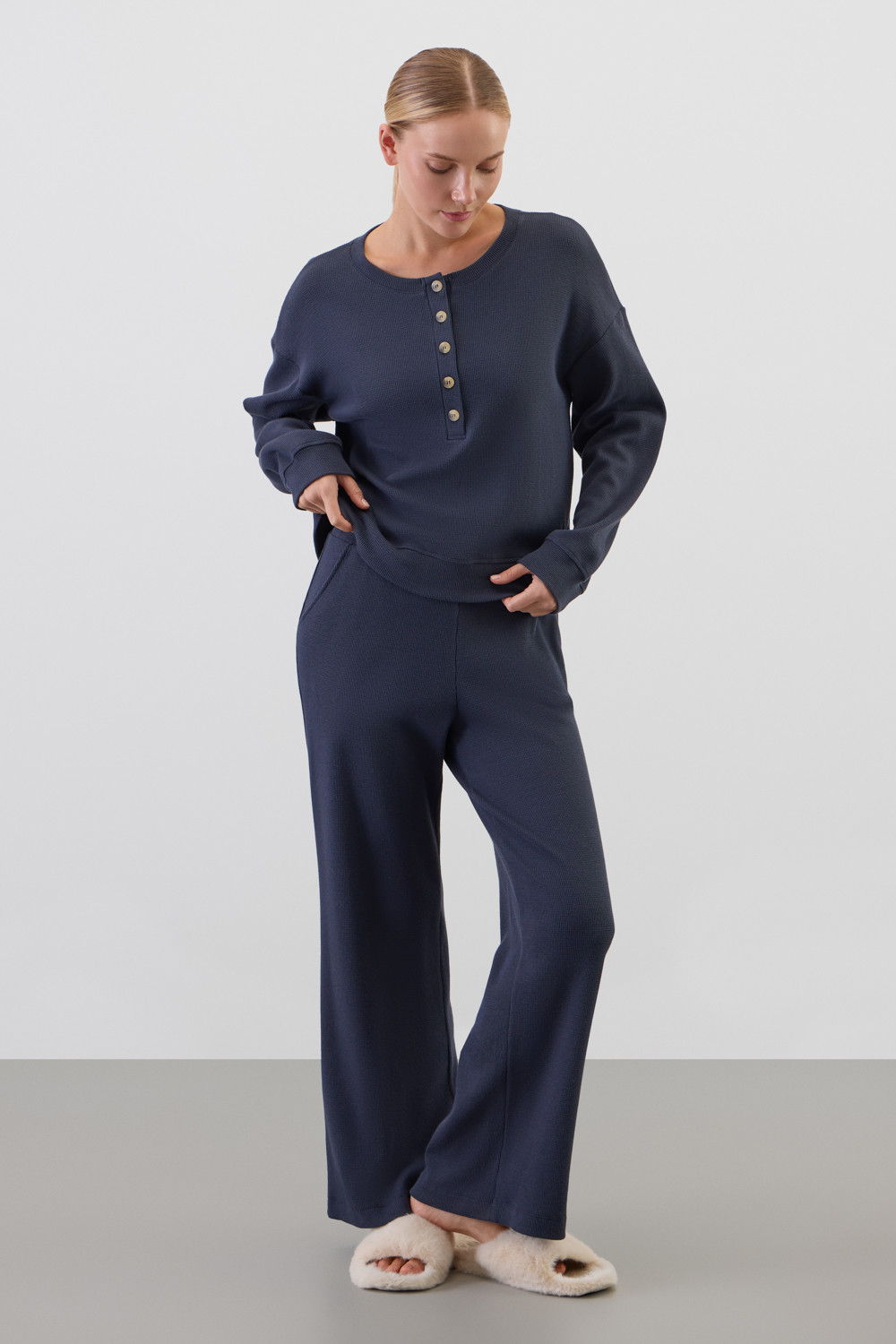 Комплекты для дома для мам, артикул: Е 20199, цвет: темно-синий, фото 4