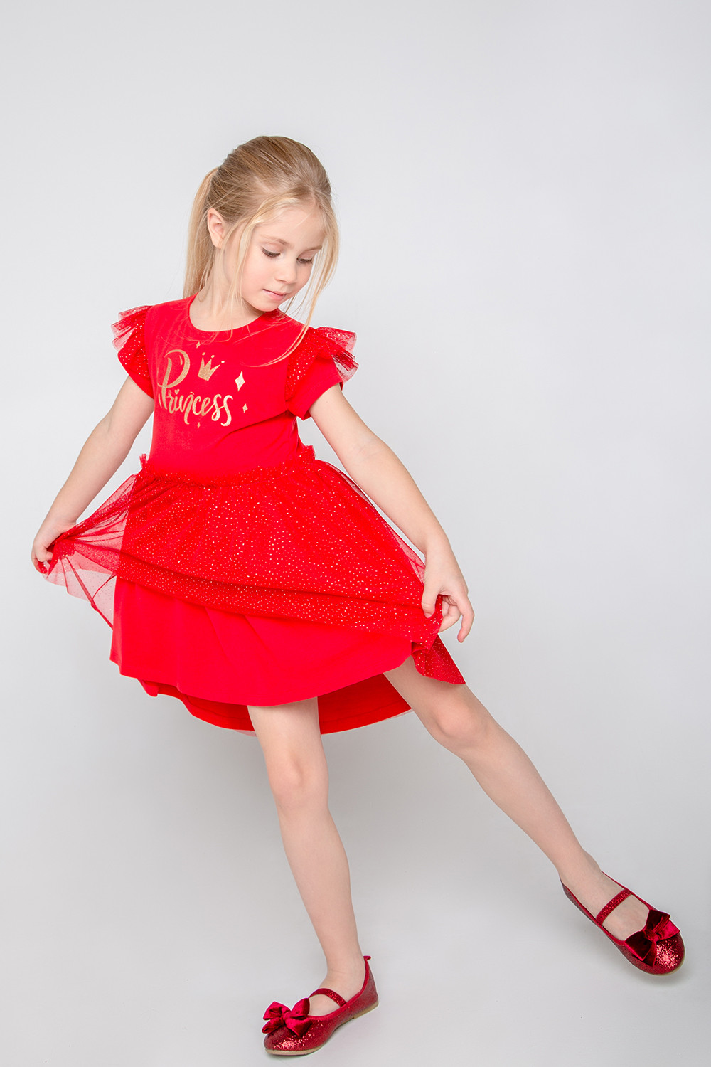 Платье для девочки, артикул: К 5704, цвет: красный, фото 4