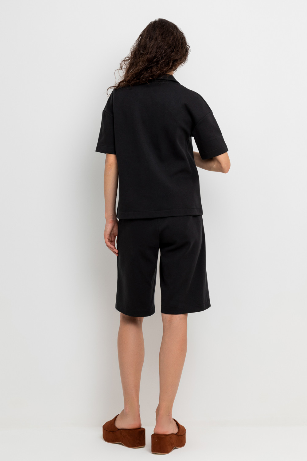 Шорты женские для мам, артикул: ЕВТ 4078, цвет: черный3, фото 4