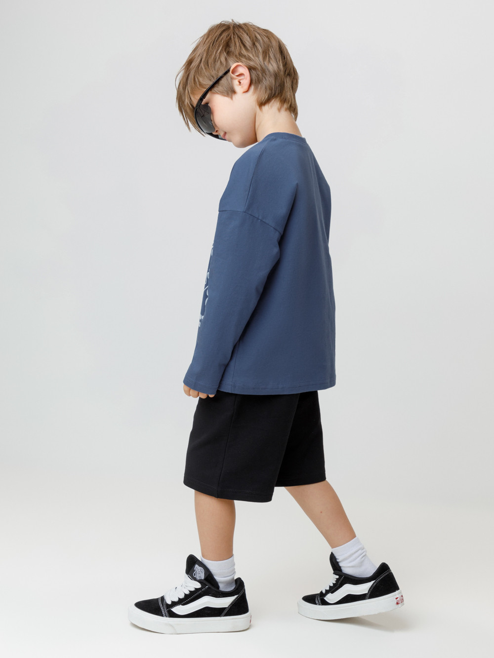 Лонгсливы для мальчика, артикул: МП 302892, цвет: синий, фото 4