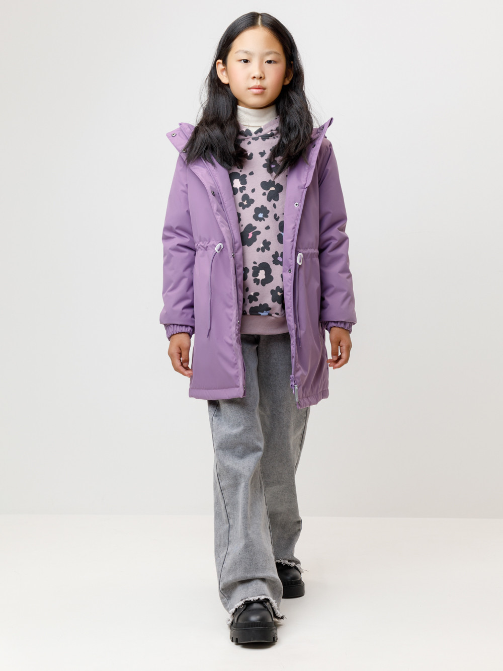 Пальто для девочки, артикул: ВК 32171/4 УЗГ, цвет: бордовый, фото 4