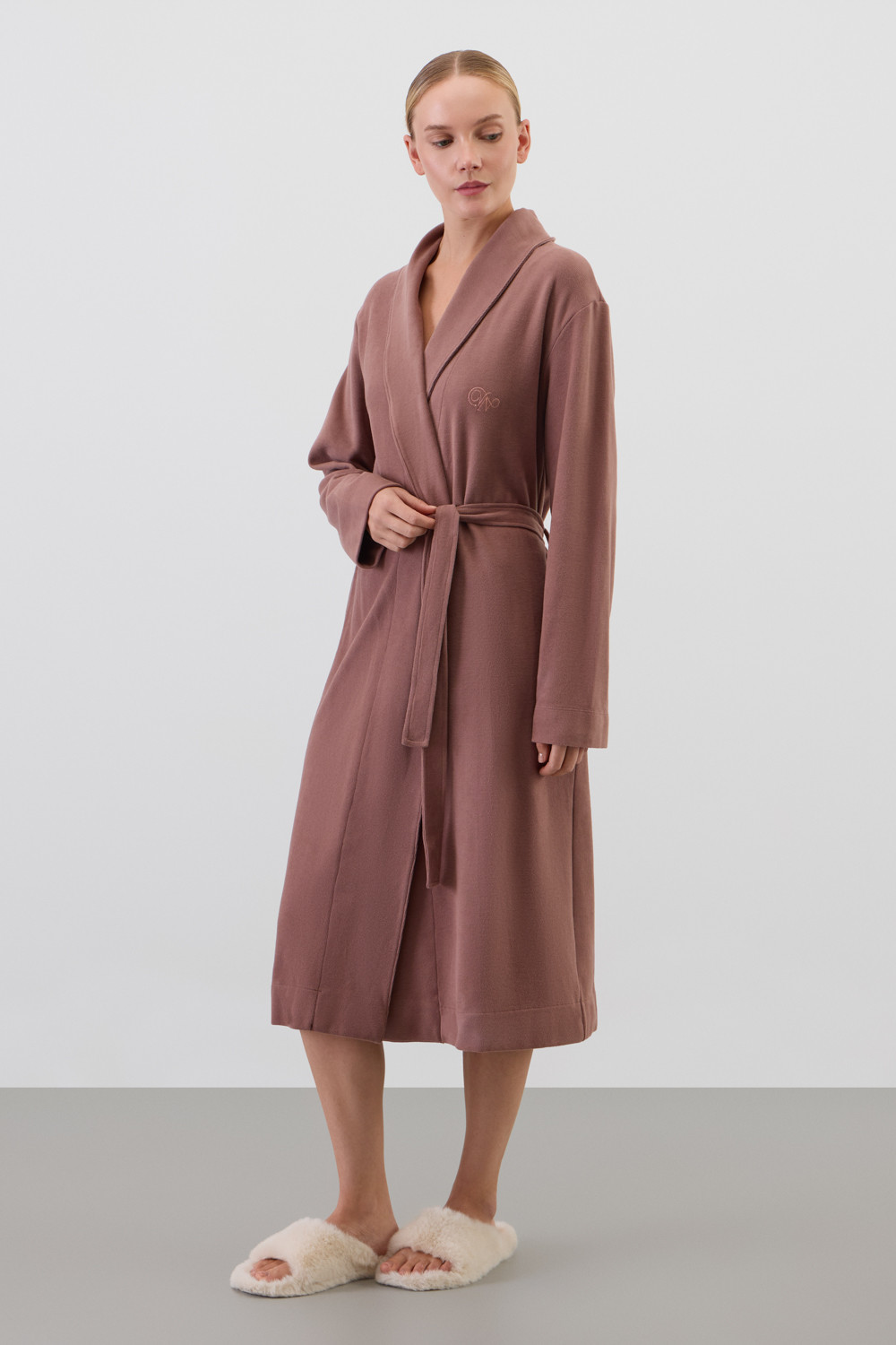 Халаты женские для мам, артикул: Е 50029, цвет: коричневый, фото 4