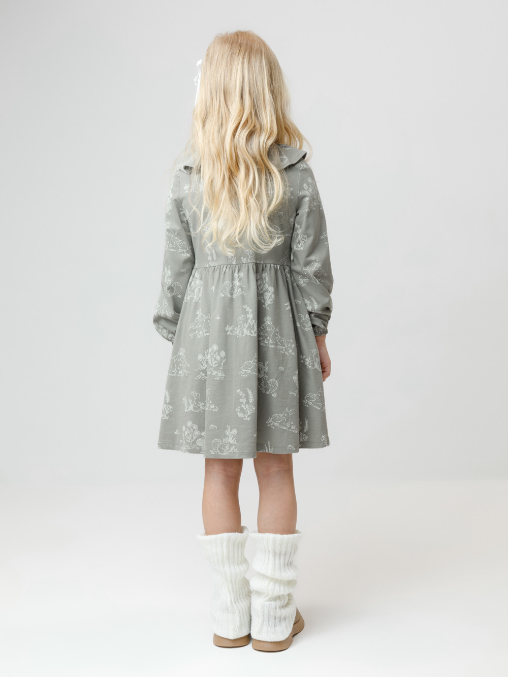 Платье для девочки, артикул: КР 5897, цвет: зеленый, фото 4