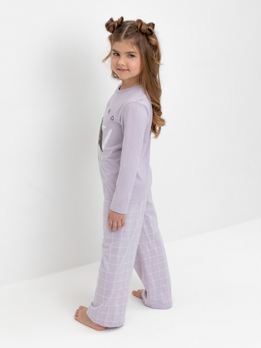 Пижама для девочки, артикул: К 1623, цвет: фиолетовый, фото 3