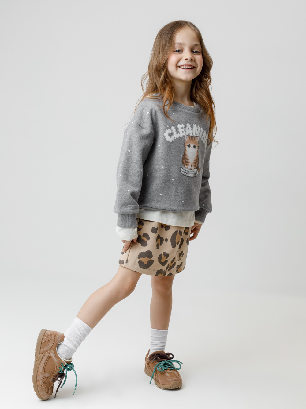 Юбка для девочки, артикул: КР 7154, цвет: бежевый, фото 4