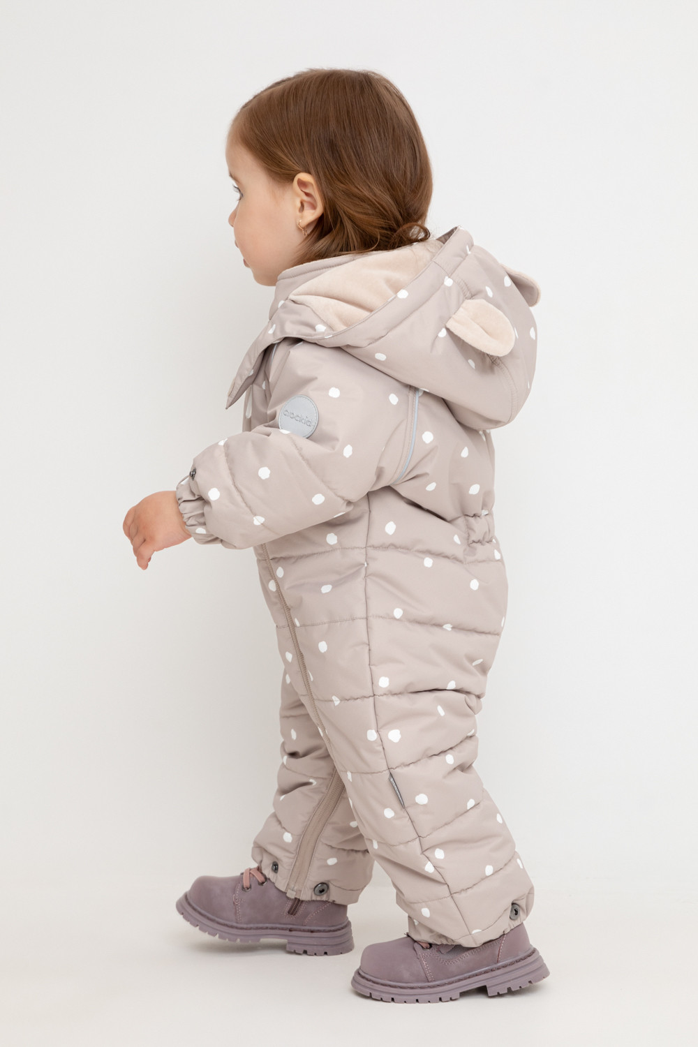 Комбинезоны утепленные для девочки, артикул: ВК 60094/н/6 УЗГ, цвет: коричневый, фото 4