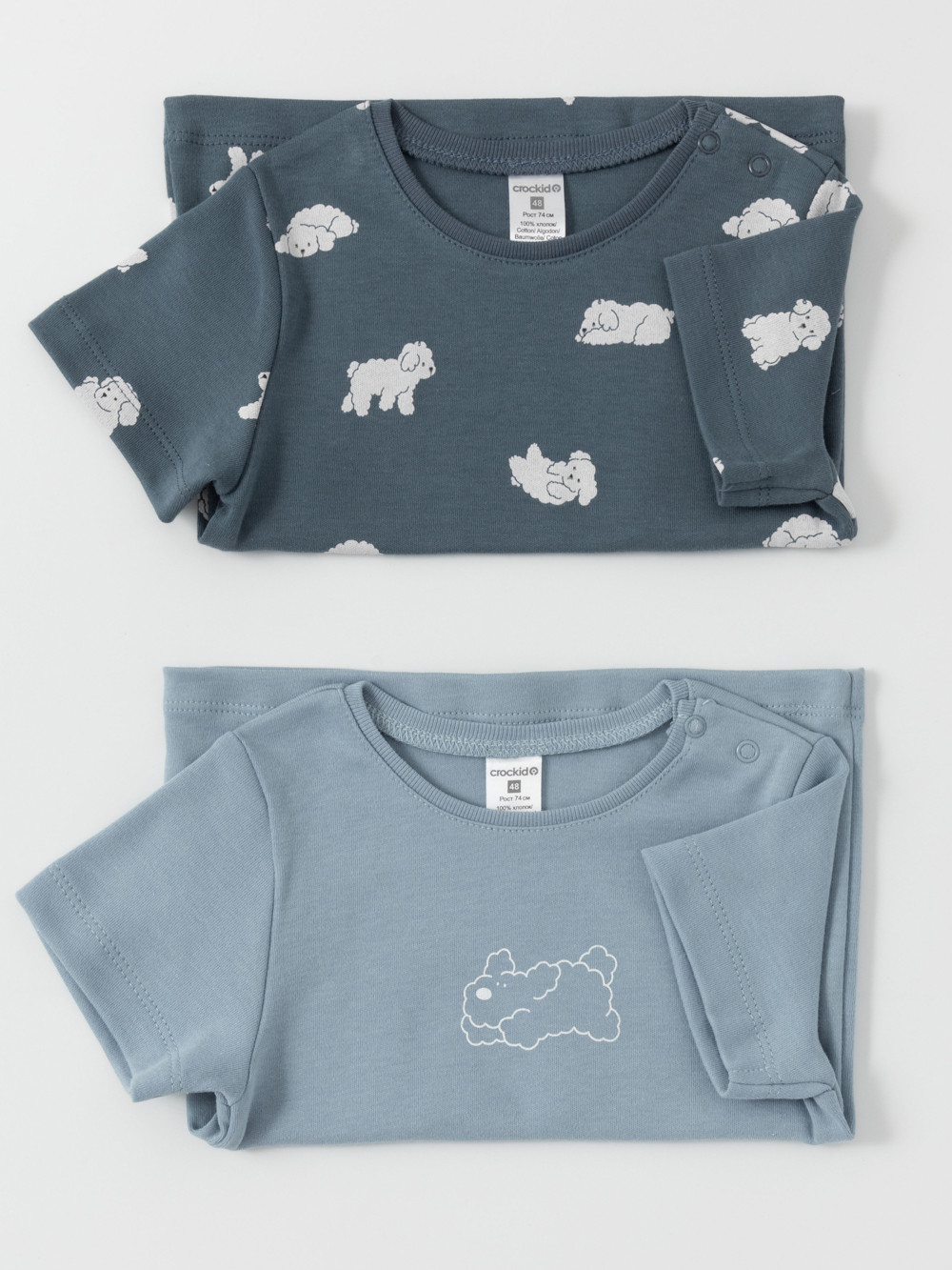 Футболка для новорожденных, артикул: К 301156-2уп, цвет: голубой, фото 4