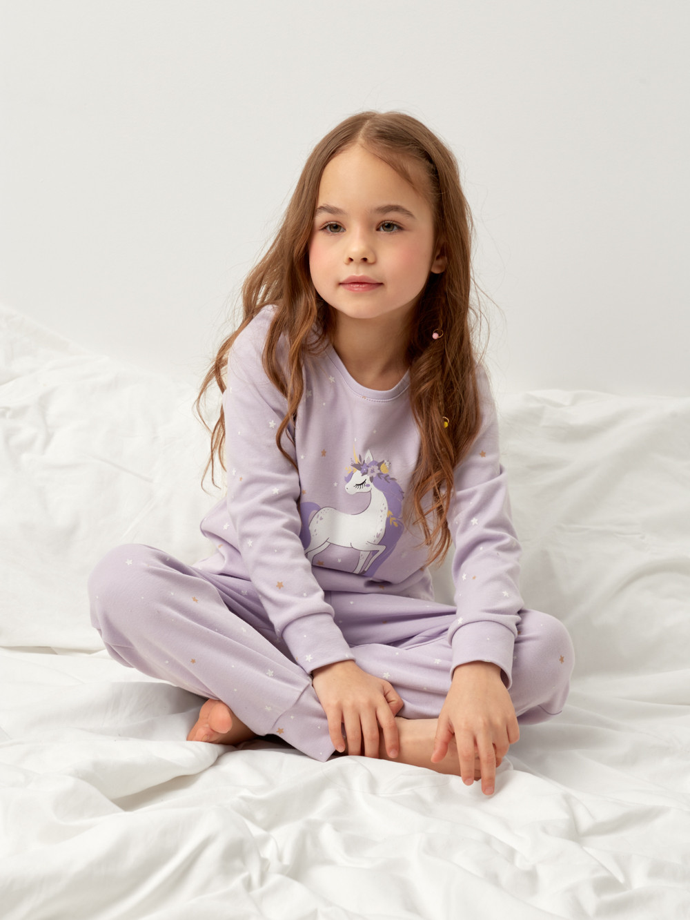 Пижама для девочки, артикул: К 1621, цвет: фиолетовый, фото 4