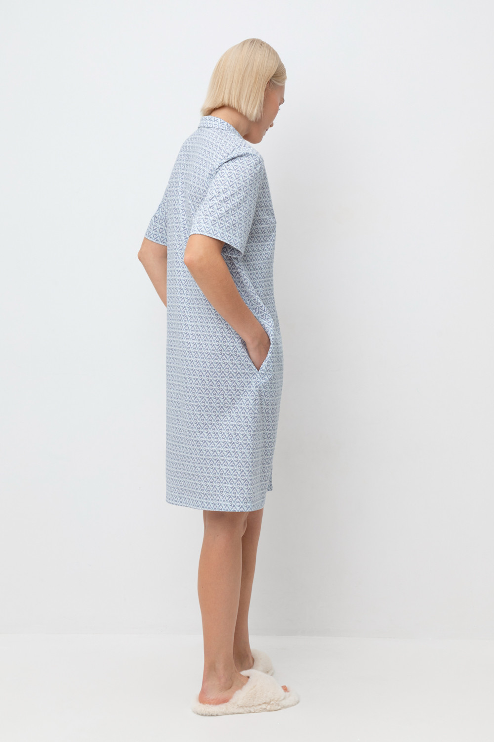 Халаты женские для мам, артикул: Е 50027, цвет: сахар, фото 4