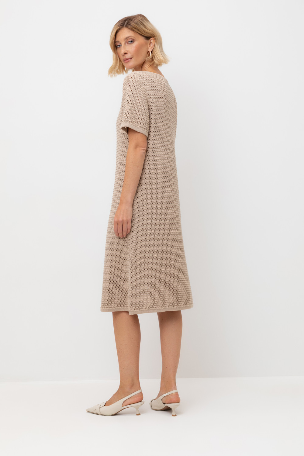 Платья женские для мам, артикул: ЕВ 527, цвет: бежевый, фото 4