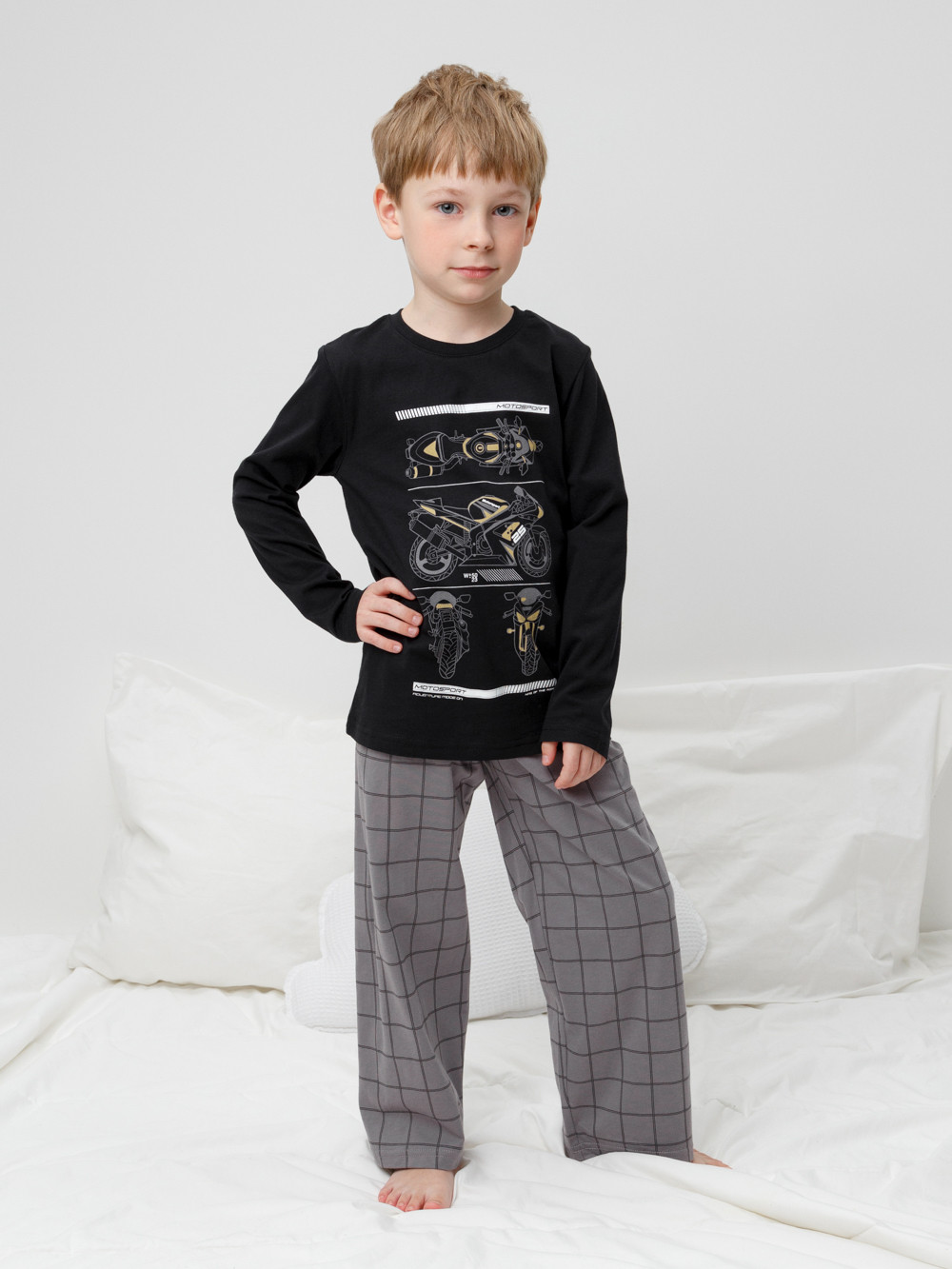 Пижама для мальчика, артикул: К 1600, цвет: черный3, фото 4
