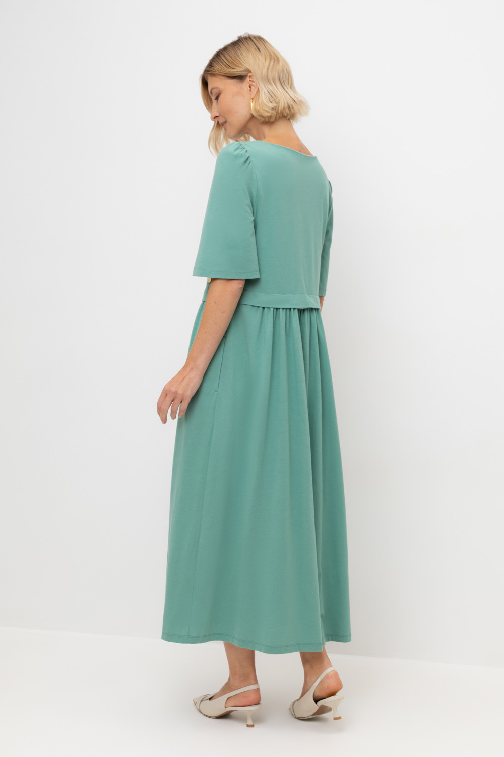 Платья женские для мам, артикул: ЕВТ 5083, цвет: зеленый, фото 4