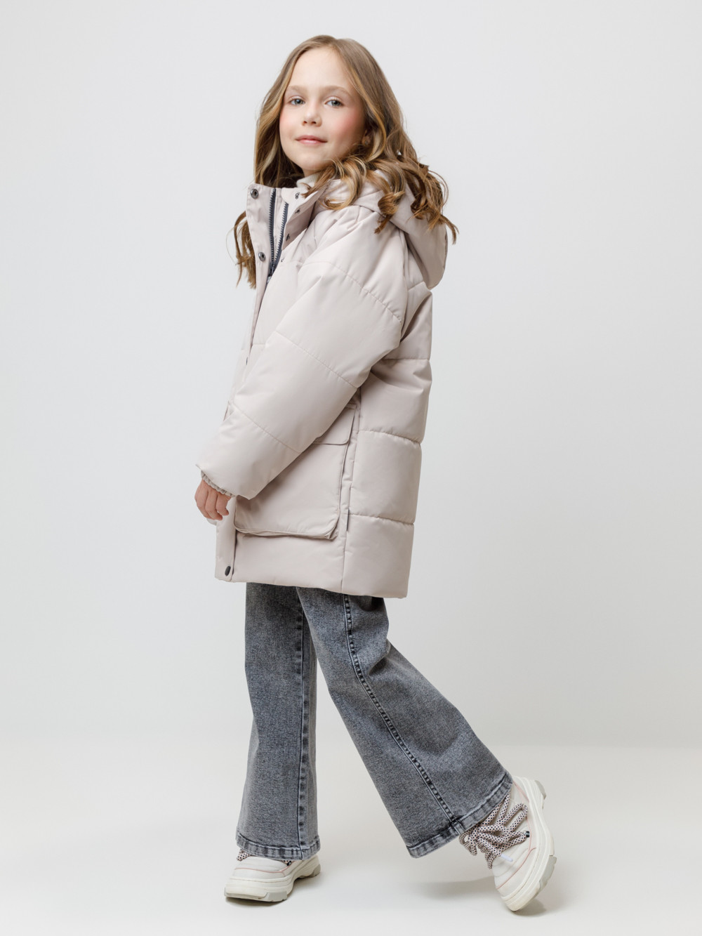 Куртка для девочки, артикул: ВК 38130/2 УЗГ, цвет: серый, фото 4