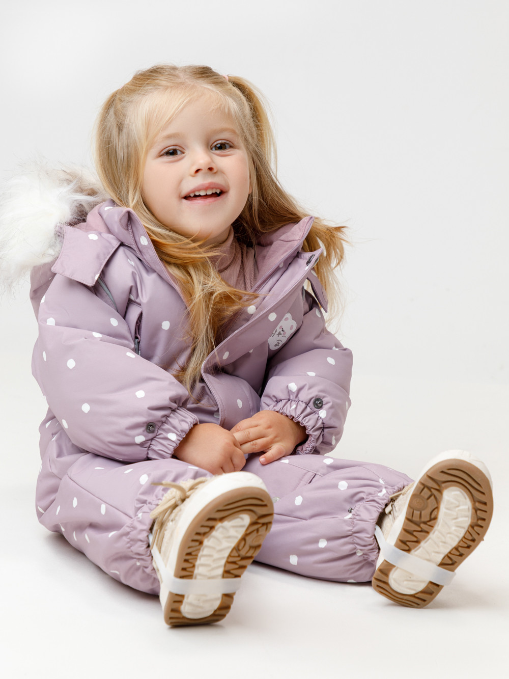 Комбинезоны утепленные для девочки, артикул: ВК 60103/н/7 УЗГ, цвет: розовый, фото 4