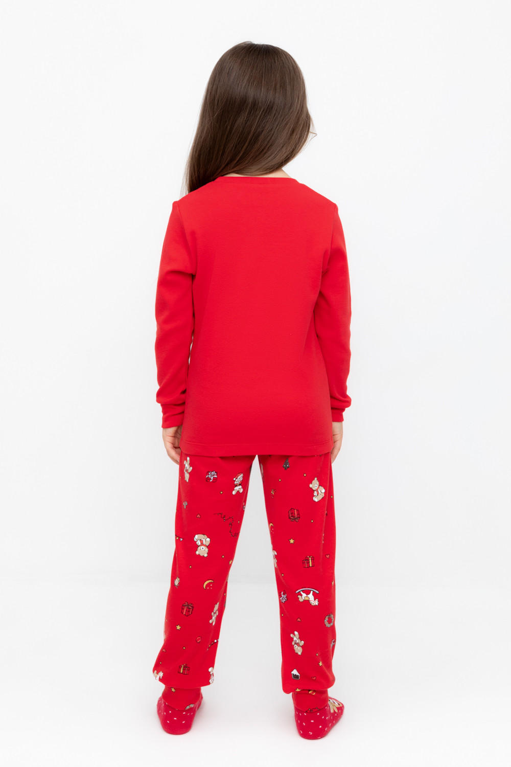 Пижама для девочки, артикул: К 1541, цвет: красный, фото 4