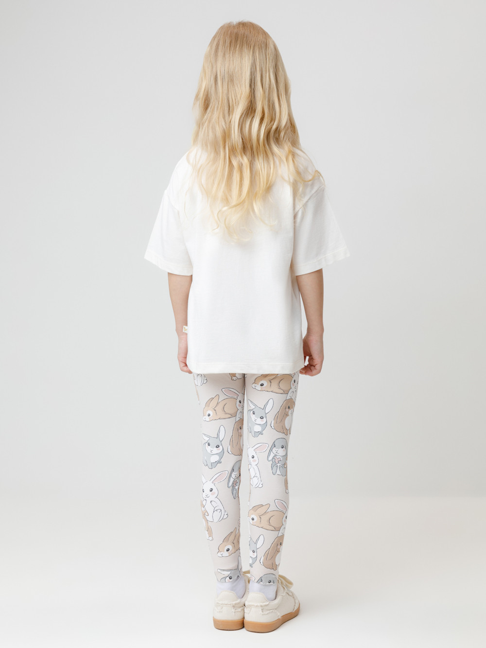 Лосины для девочки, артикул: КР 4074, цвет: бежевый, фото 4