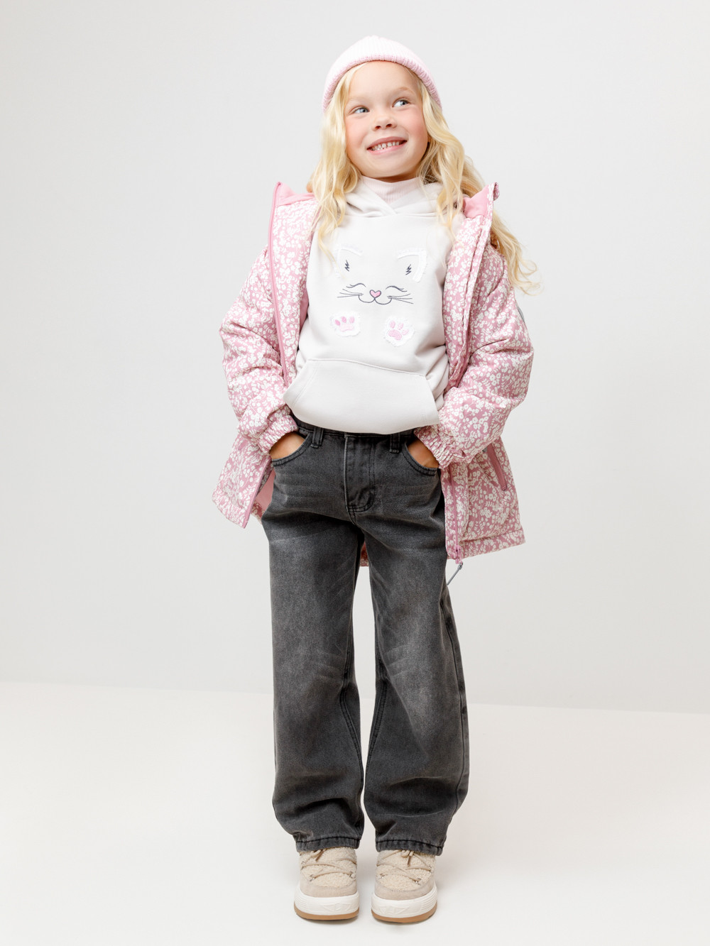 Куртка для девочки, артикул: ВК 32142/н/9 УЗГ, цвет: розовый, фото 4