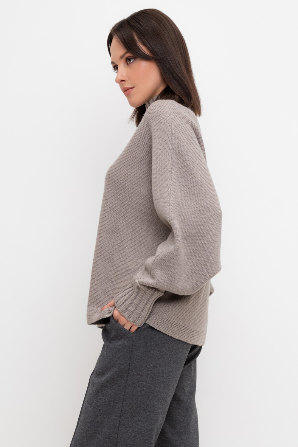Джемперы женские для мам, артикул: ЕВ 30140/24ш, цвет: светло-серый5, фото 4