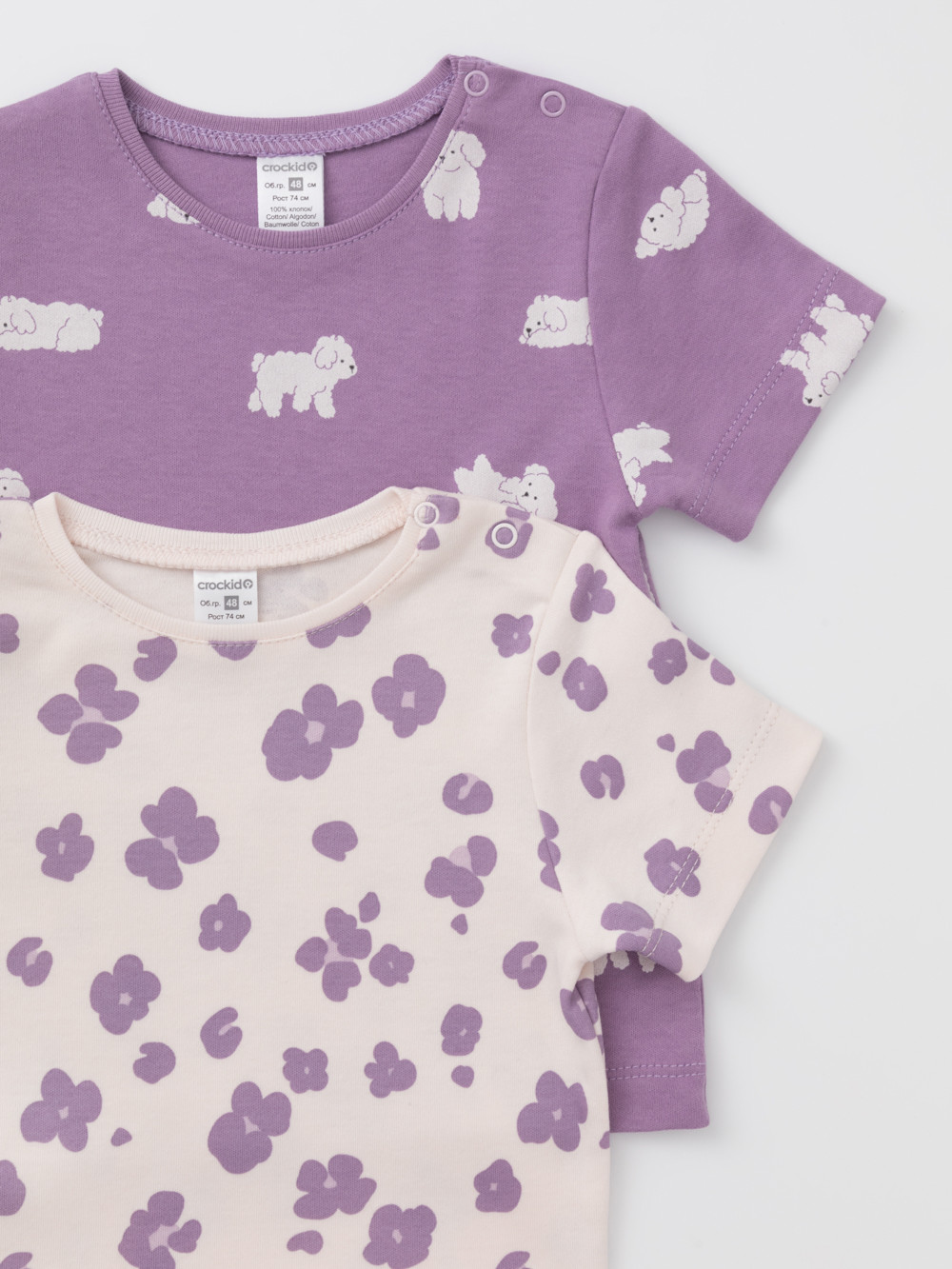 Футболка для новорожденных, артикул: К 301156-2уп, цвет: фиолетовый, фото 4