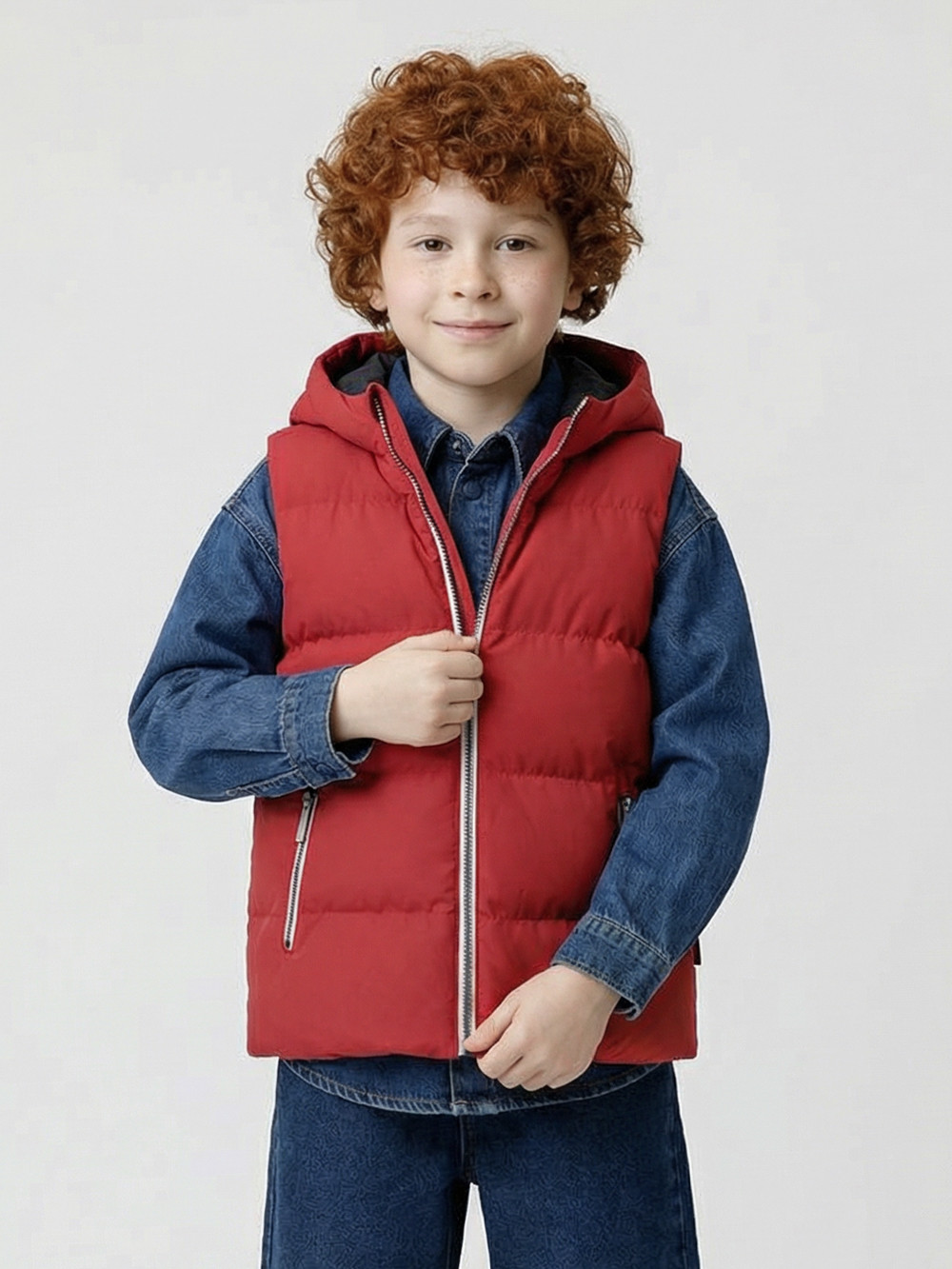 Жилеты для мальчика, артикул: ВК 35022/7 ГР (98-128), цвет: красный, фото 4