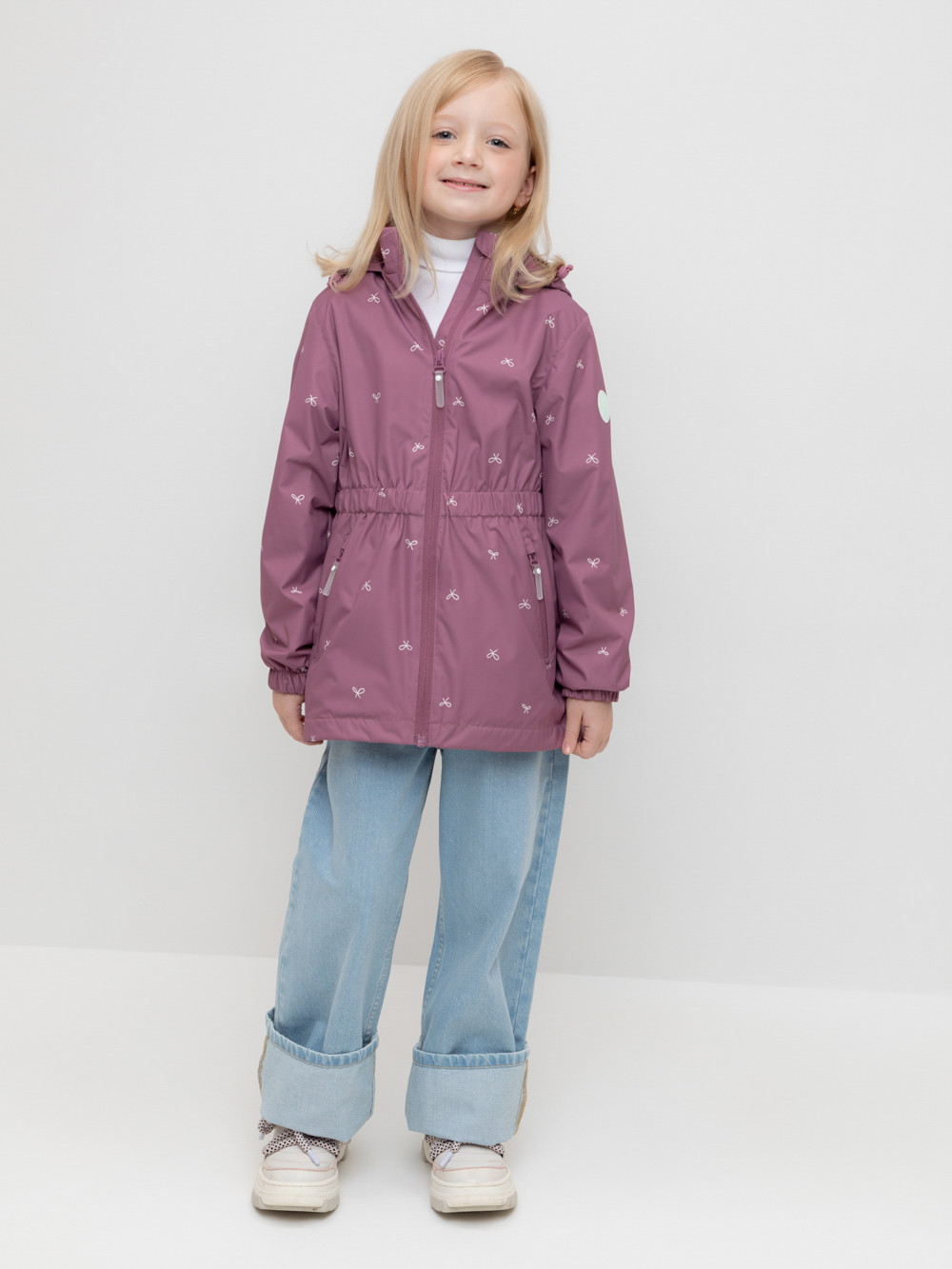 Куртка для девочки, артикул: ВК 32123/н/6 УЗГ, цвет: бордовый, фото 4