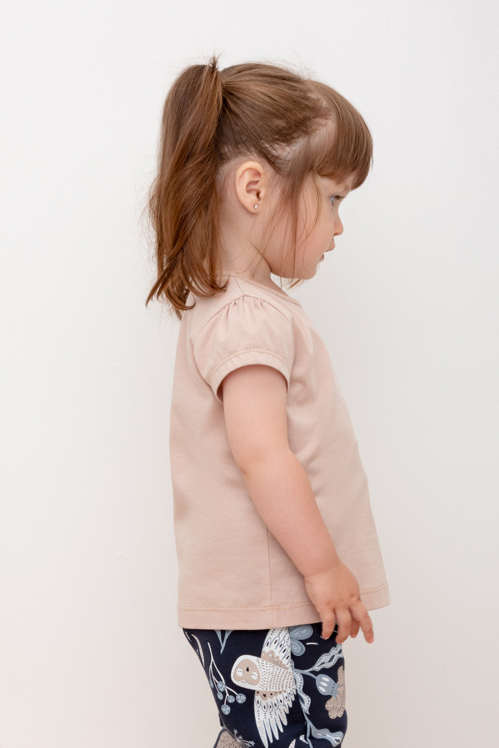 Футболка для девочки, артикул: КР 302219, цвет: бежевый, фото 4