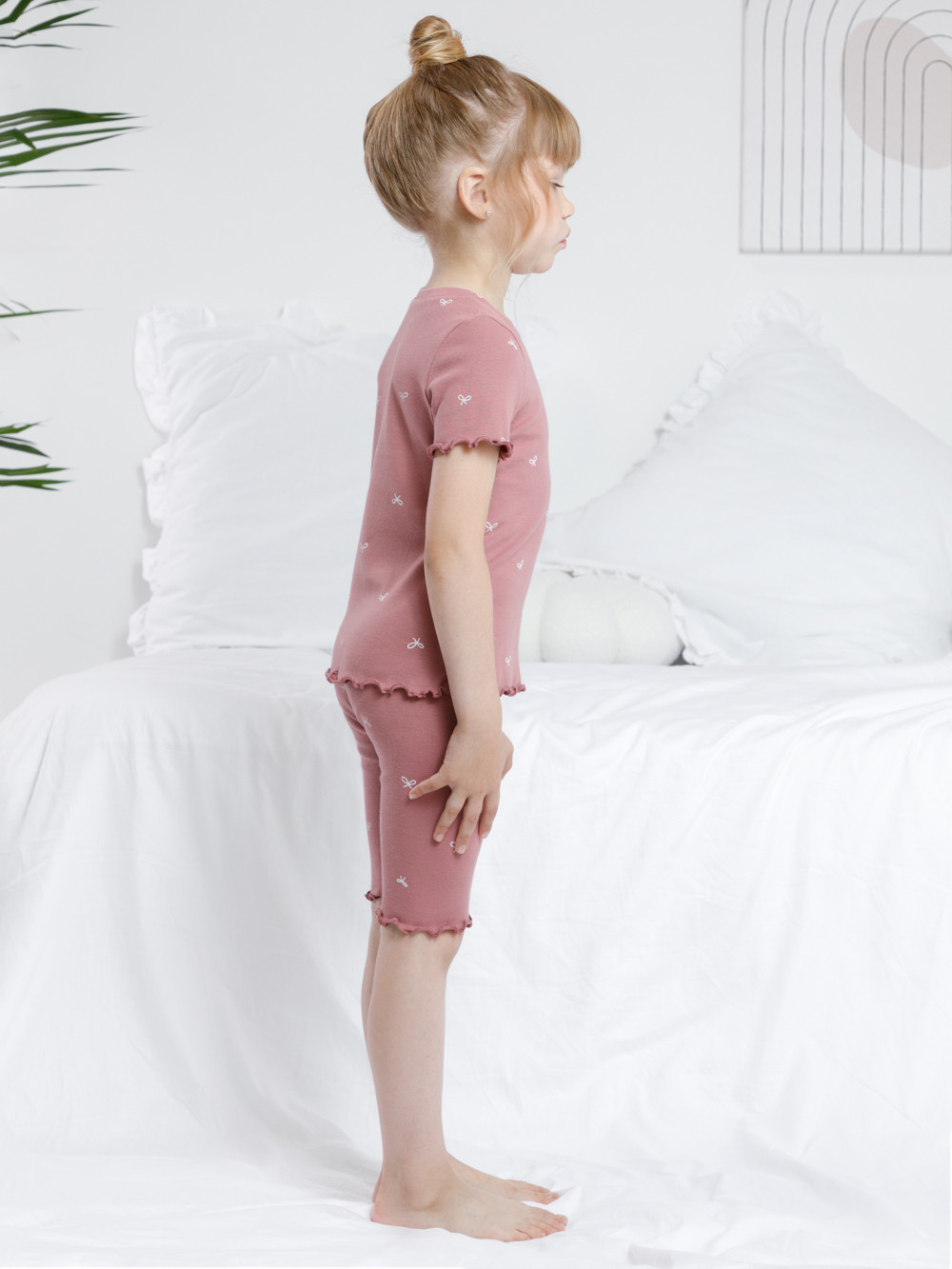 Пижама для девочки, артикул: К 1632, цвет: бордовый, фото 4