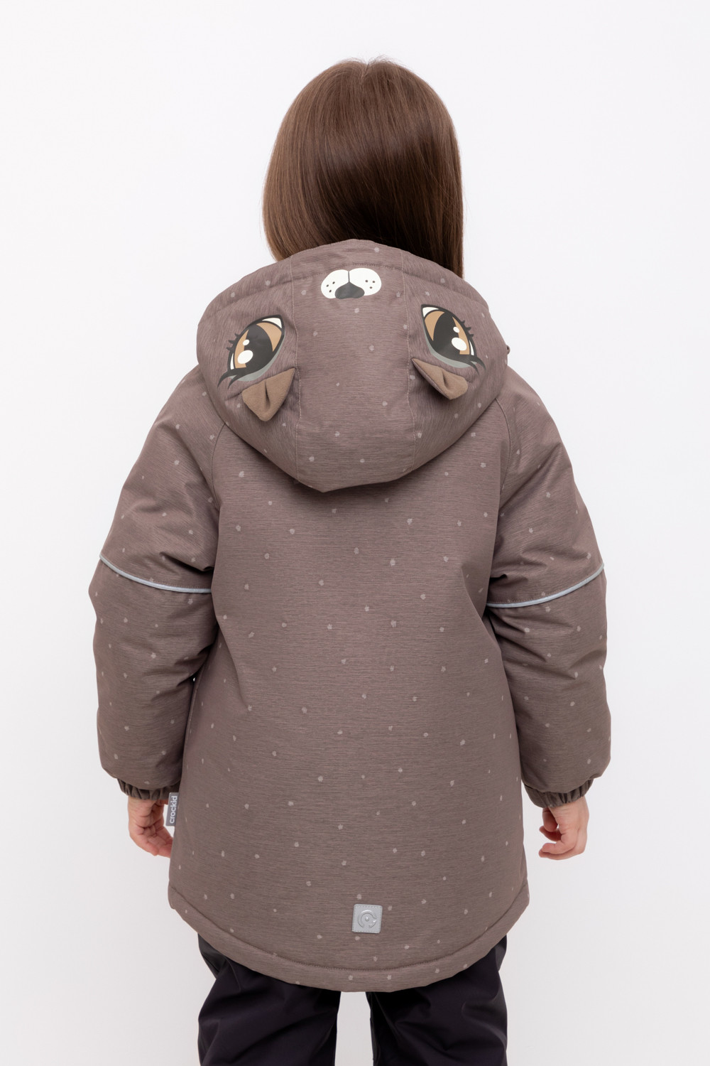 Куртка для девочки, артикул: ВК 38114/н/2 ГР, цвет: коричневый, фото 4