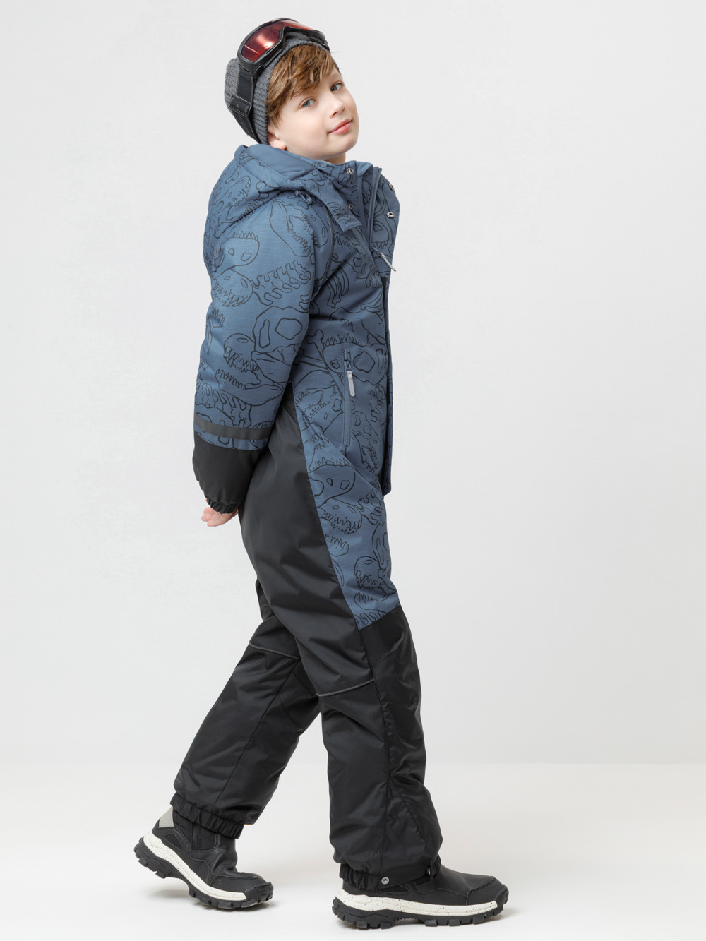 Комбинезоны утепленные для мальчика, артикул: ВК 60130/н/2 ГР, цвет: синий, фото 4