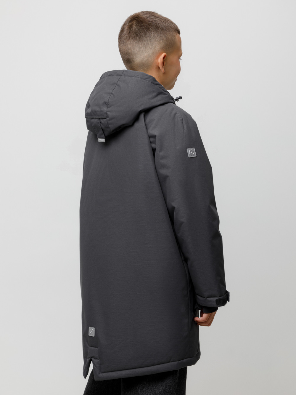 Пальто, плащи для мальчика, артикул: ВК 36112/1 ГР, цвет: темно-серый, фото 4
