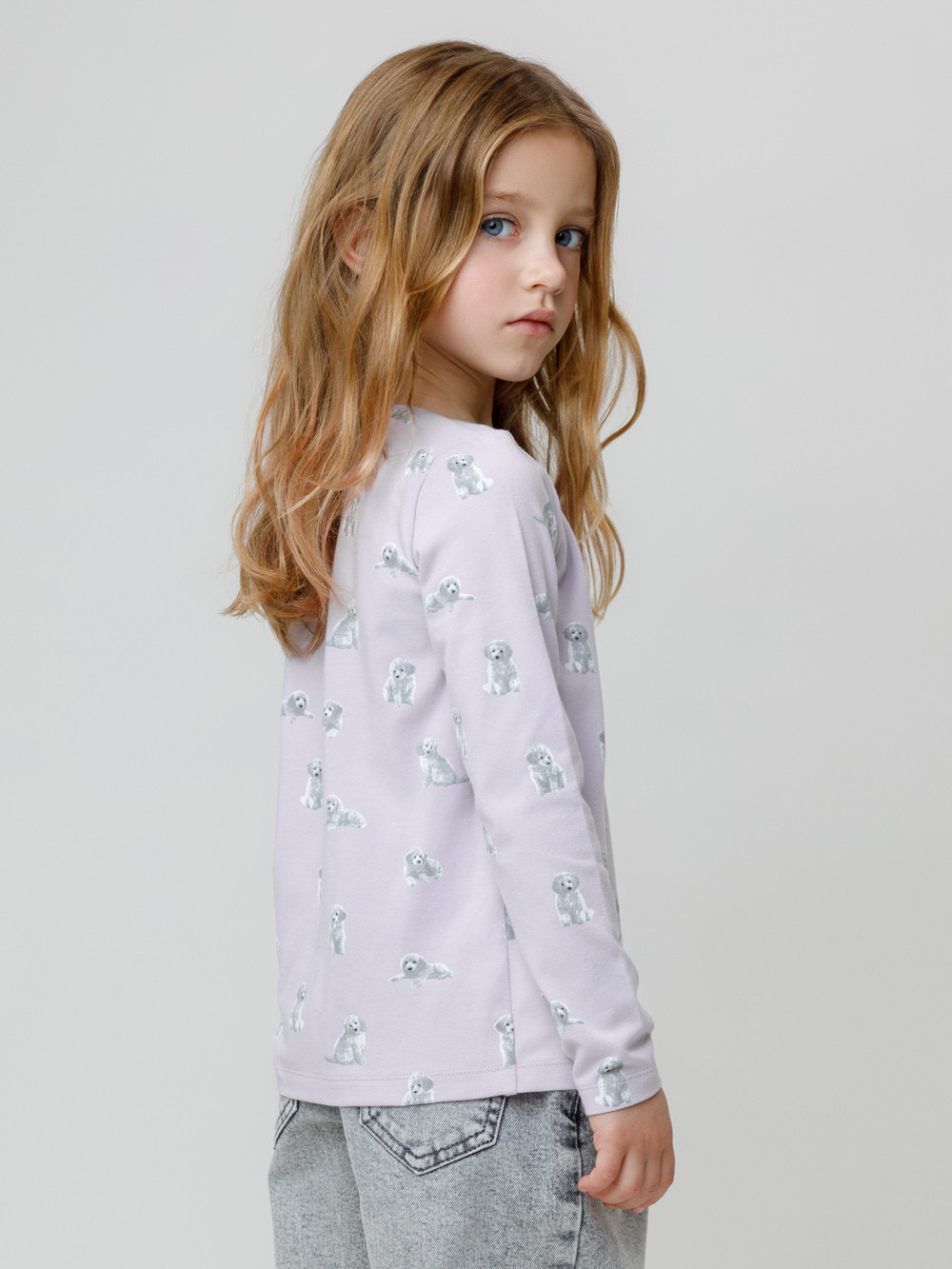 Лонгсливы для девочки, артикул: КР 302880, цвет: фиолетовый, фото 4