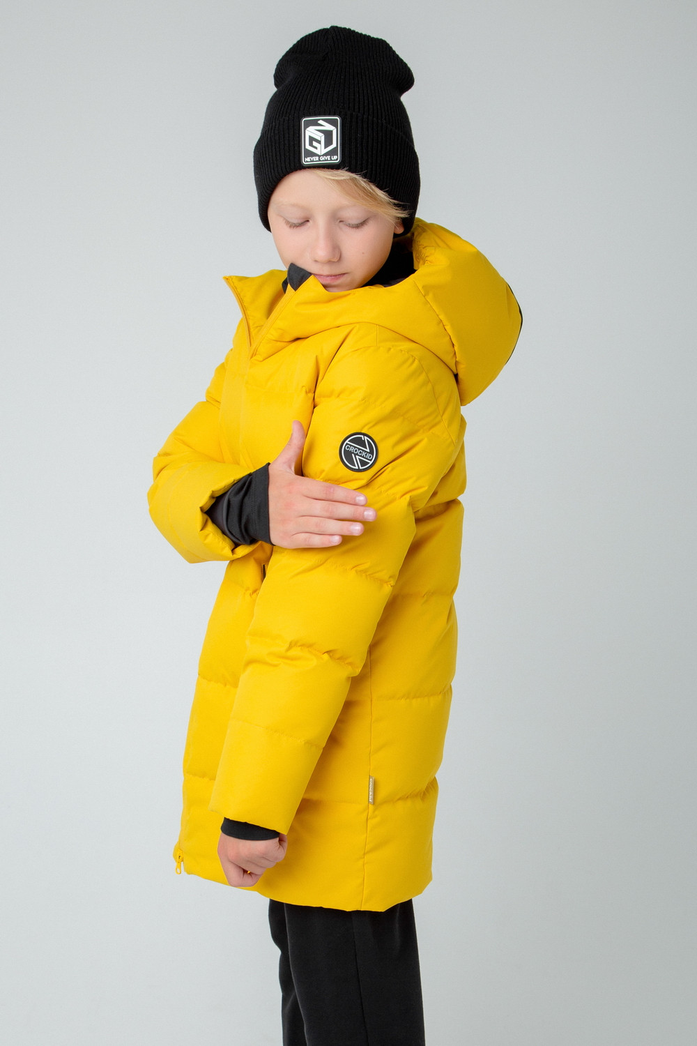 Пальто, плащи для мальчика, артикул: ВК 34064/1 УЗГ, цвет: желтый, фото 4