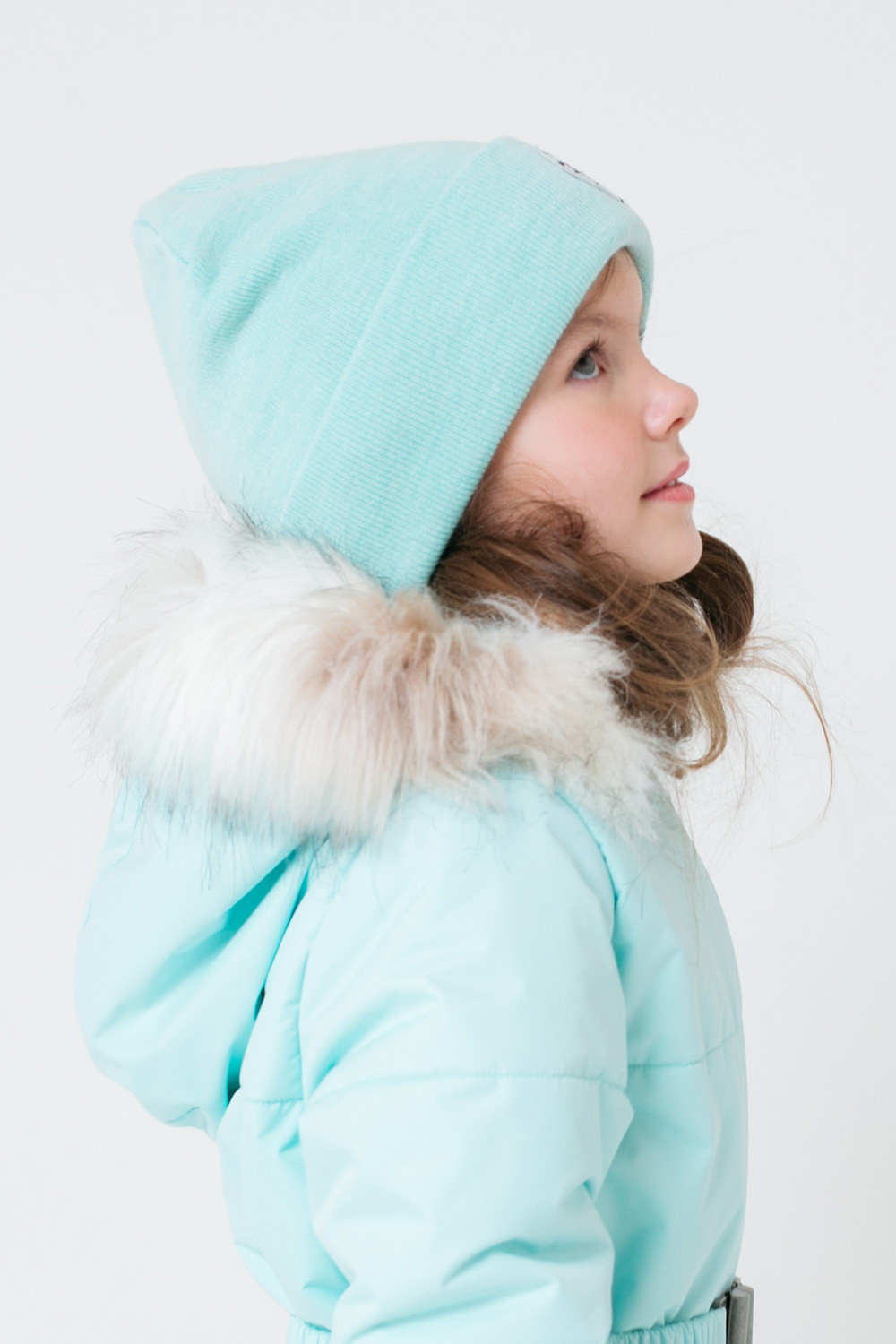 Шапка для девочки, артикул: КВ 20225/ш, цвет: бирюзовый, фото 4