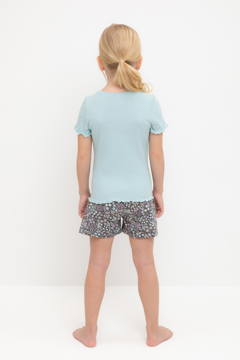 Пижама для девочки, артикул: К 1596, цвет: голубой, фото 4