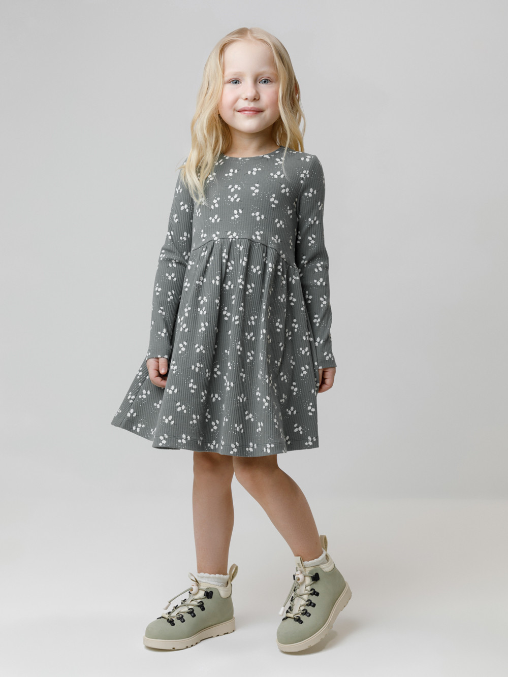 Платье для девочки, артикул: КР 5942, цвет: зеленый, фото 4