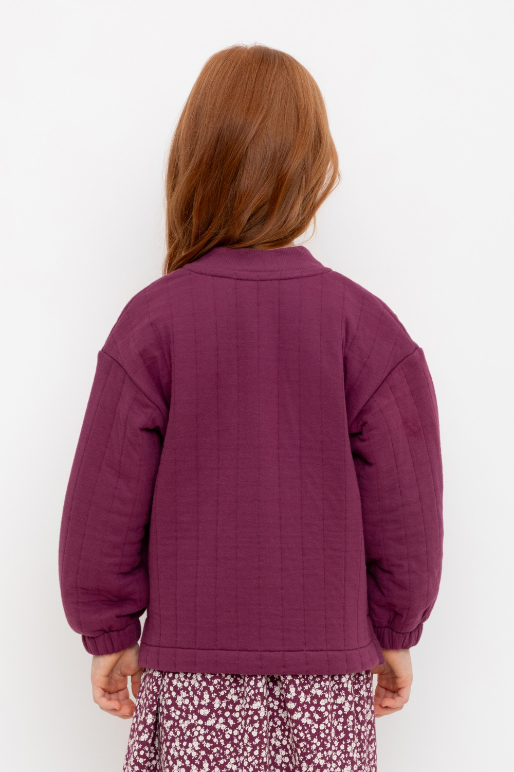 Жакет для девочки, артикул: КР 302573, цвет: бордовый, фото 4