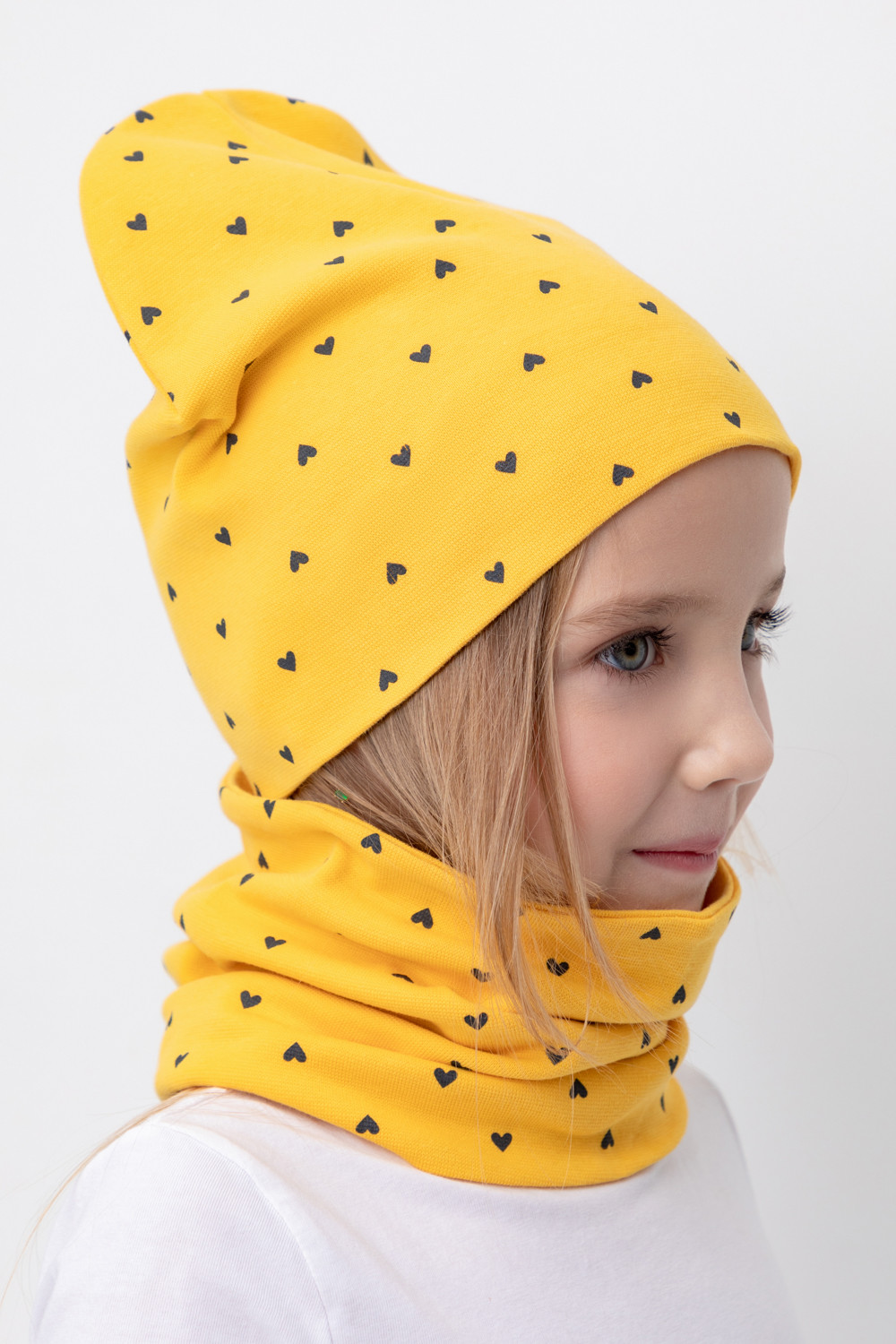 Шапка для девочки, артикул: К 8125, цвет: желтый, фото 4