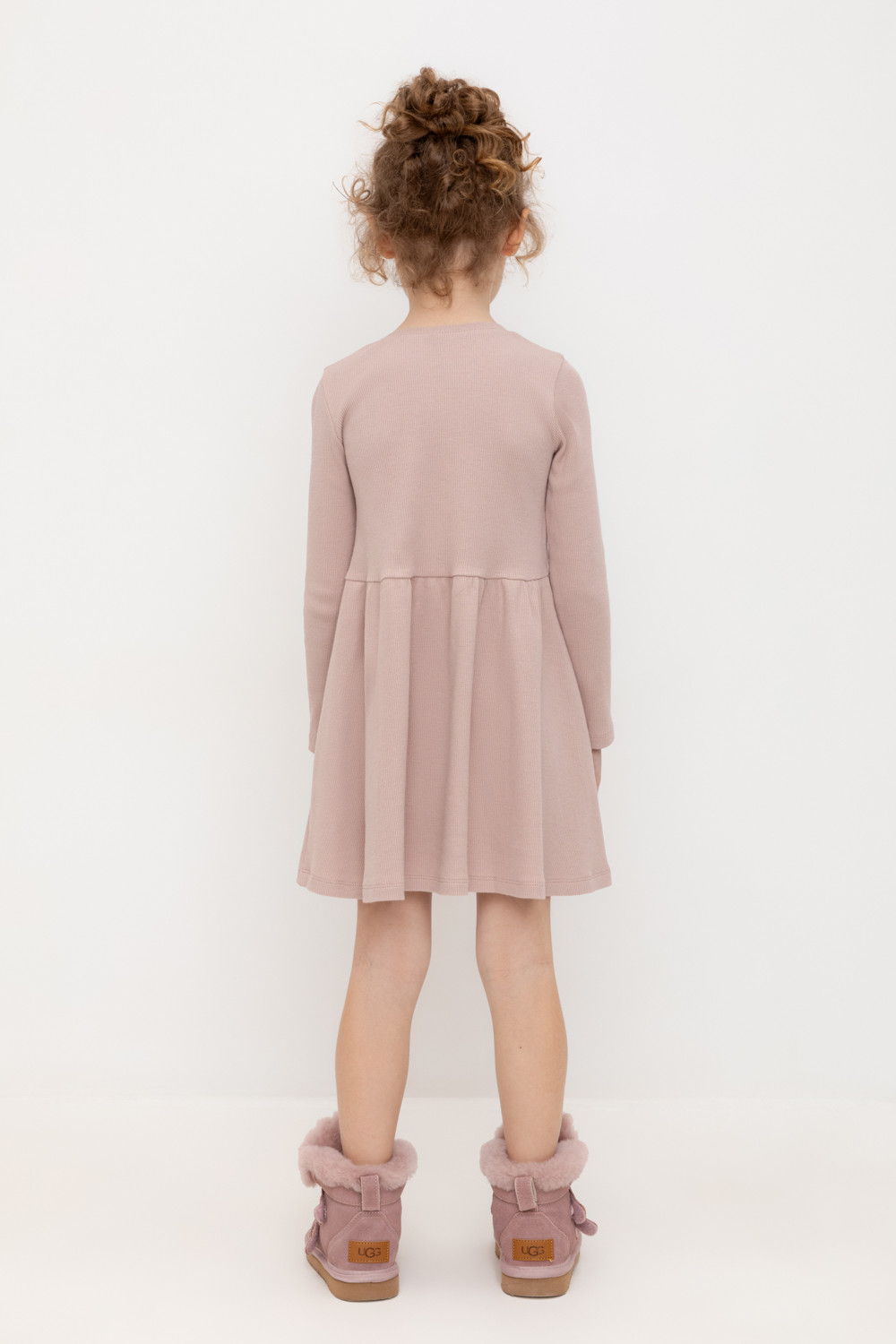 Платье для девочки, артикул: КР 5901, цвет: кофейный, фото 4