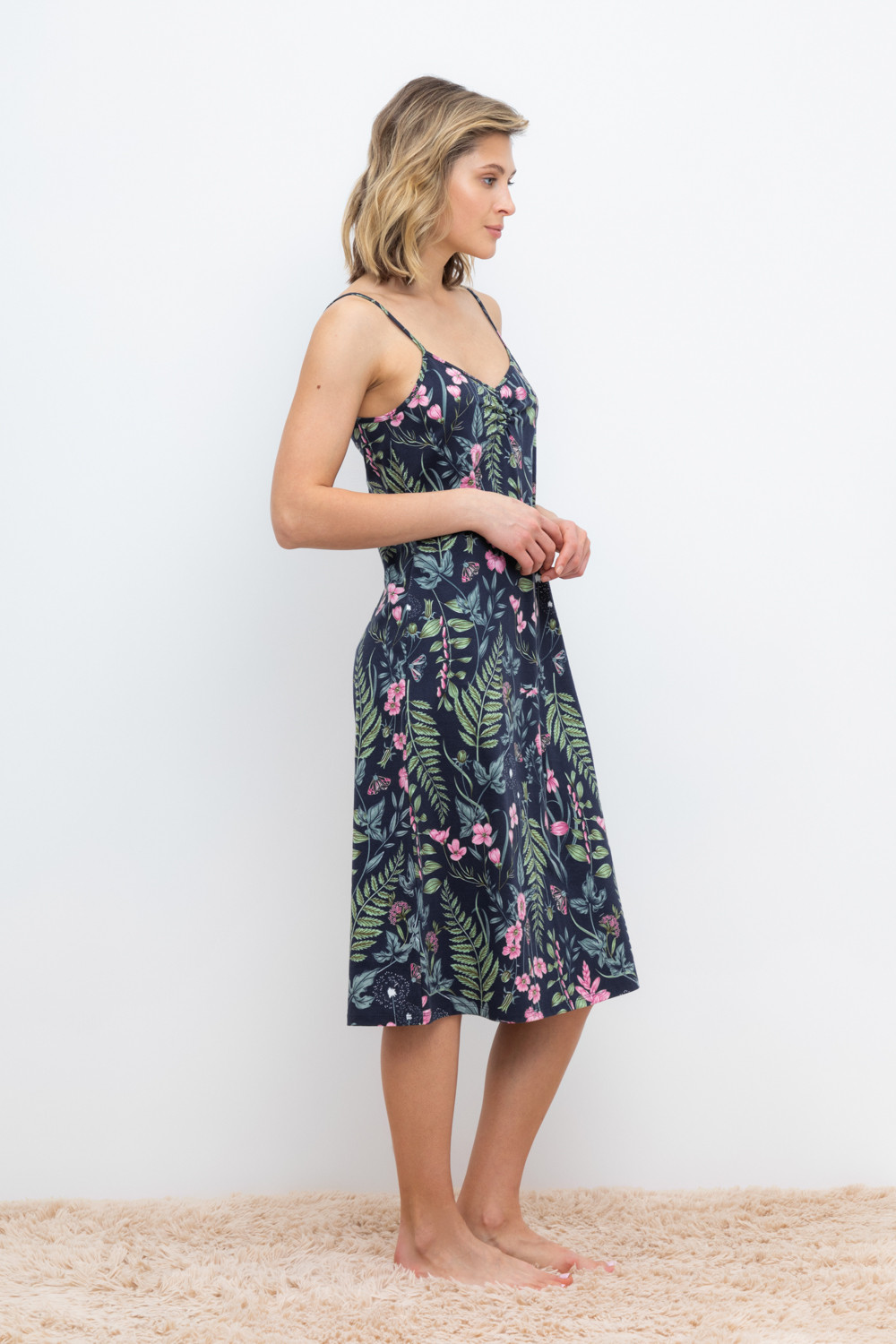 Сорочки ночные женские для мам, артикул: Е 10008, цвет: синий, фото 4