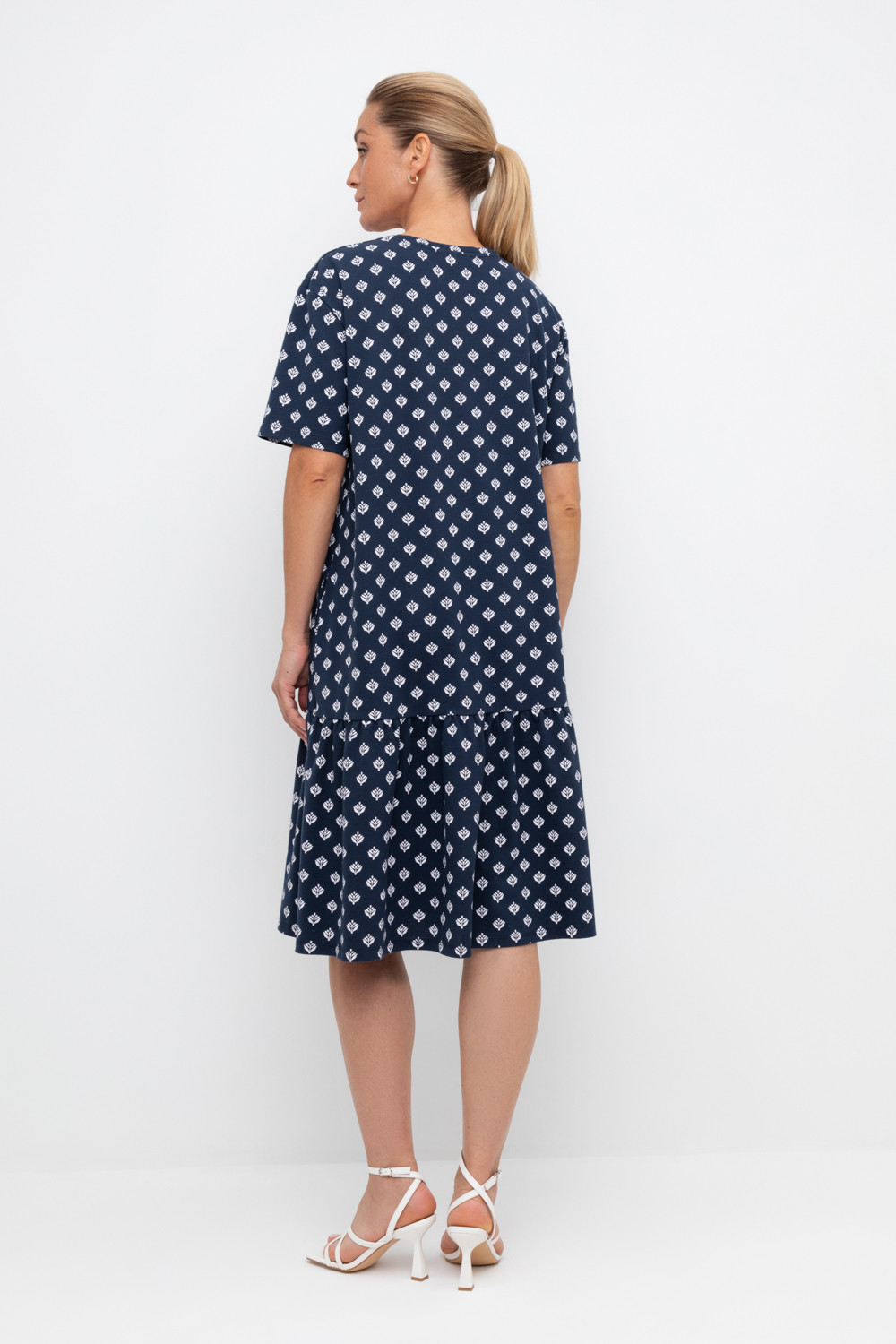 Платья женские для мам, артикул: ЕВТ 5066, цвет: темно-синий, фото 4