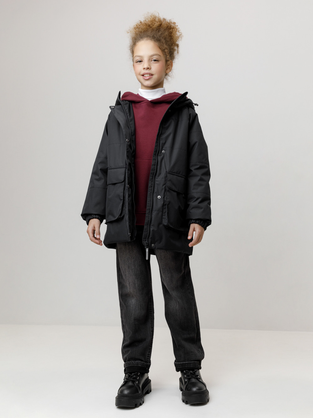 Куртка для девочки, артикул: ВК 32195/1 УЗГ, цвет: черный, фото 4