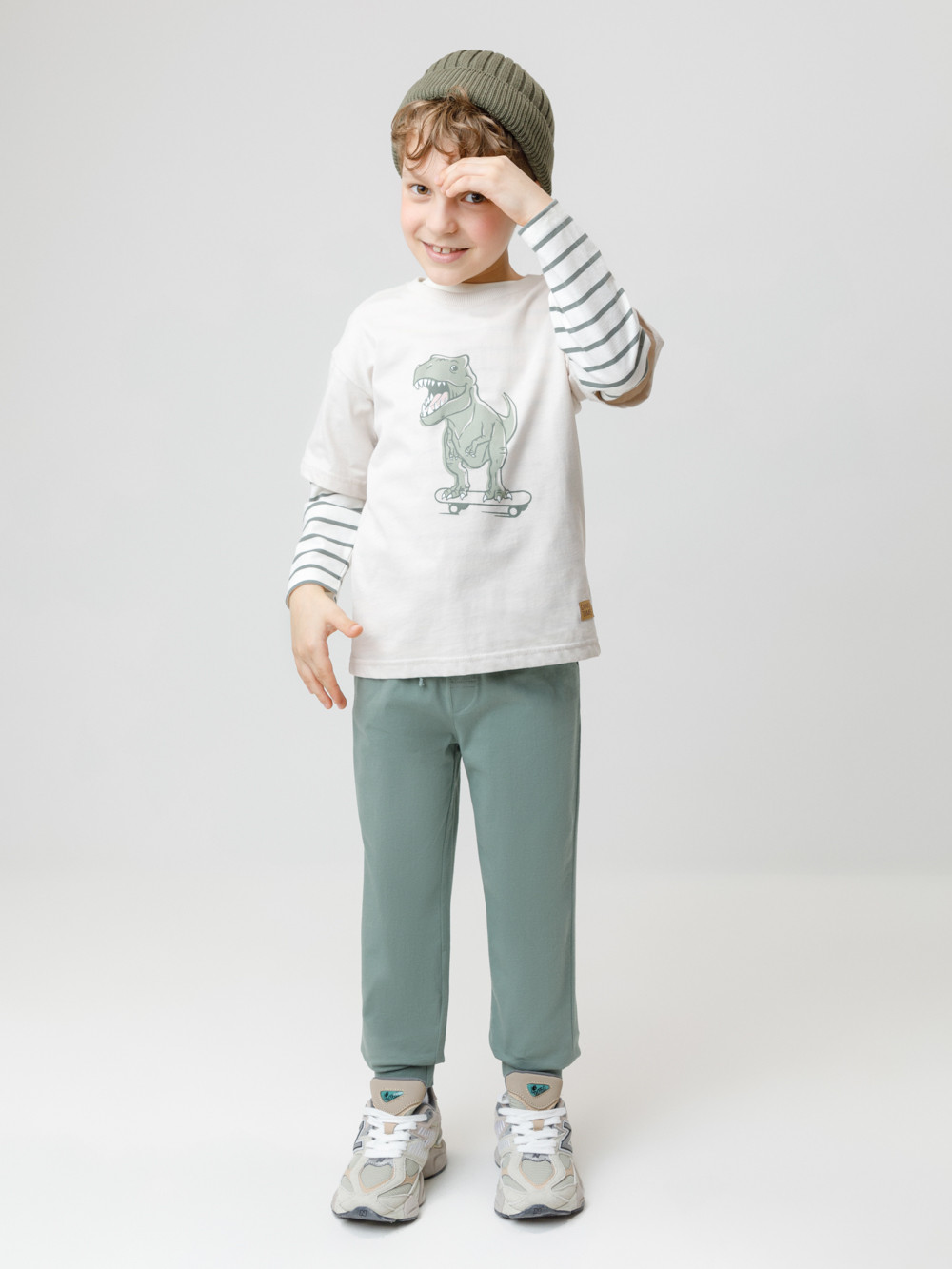 Брюки для мальчика, артикул: КР 400633, цвет: зеленый, фото 4