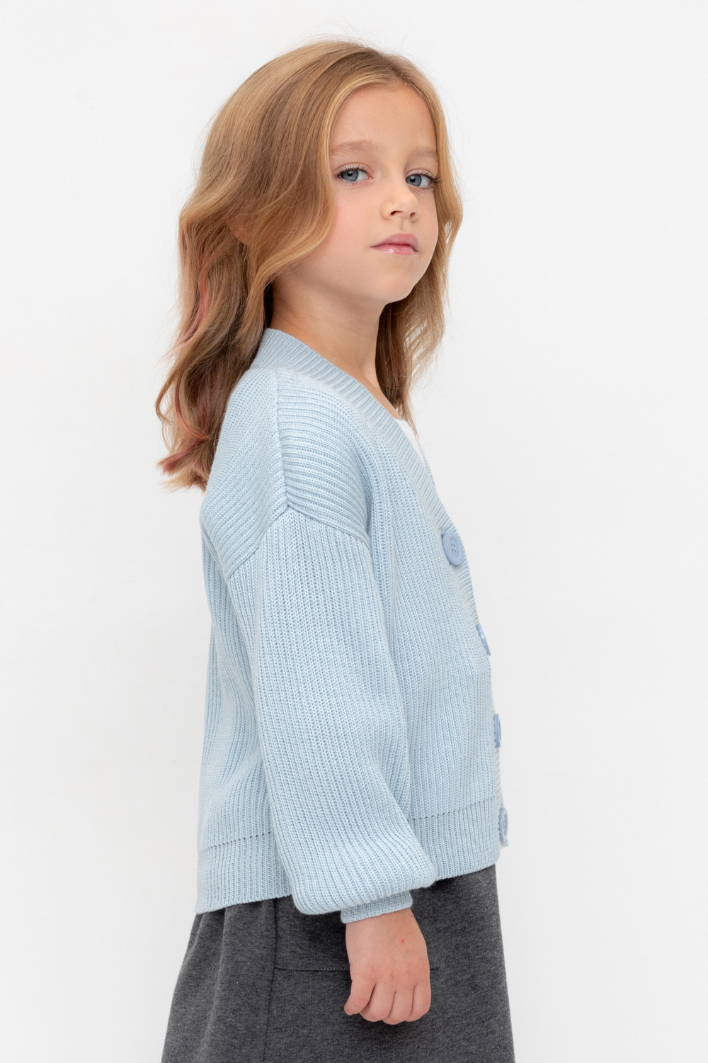 Жакет для девочки, артикул: КВ 30151, цвет: голубой, фото 4