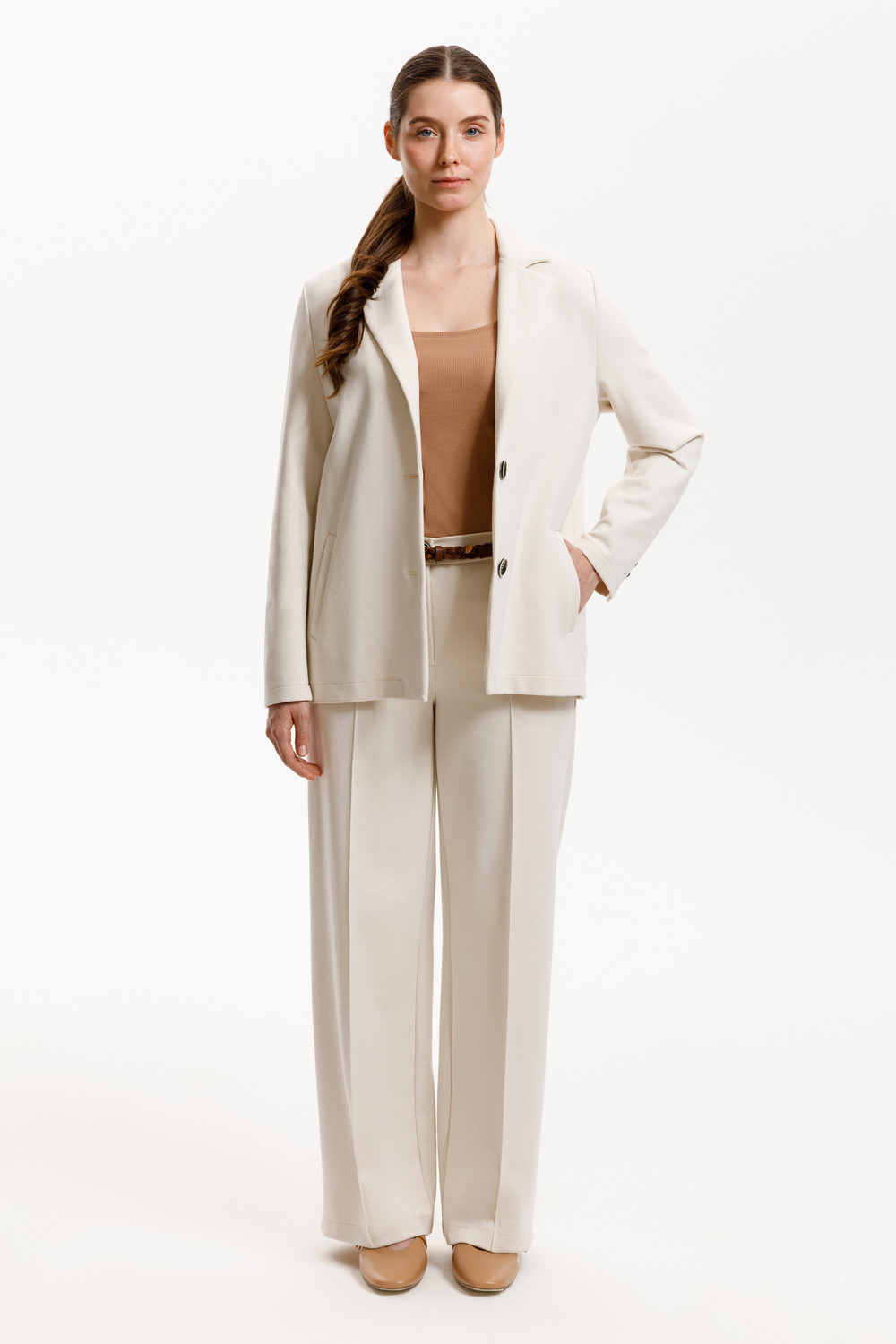 Жакеты, куртки женские для мам, артикул: ЕВТ 3291, цвет: светло-бежевый, фото 4