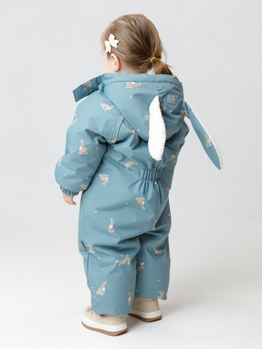 Комбинезоны утепленные для девочки, артикул: ВК 60131/н/2 УЗГ, цвет: серый, фото 4