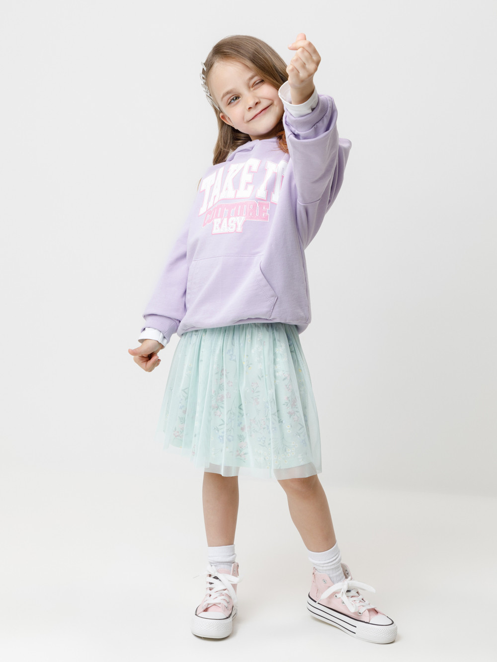 Худи для девочки, артикул: КР 302676, цвет: фиолетовый, фото 4