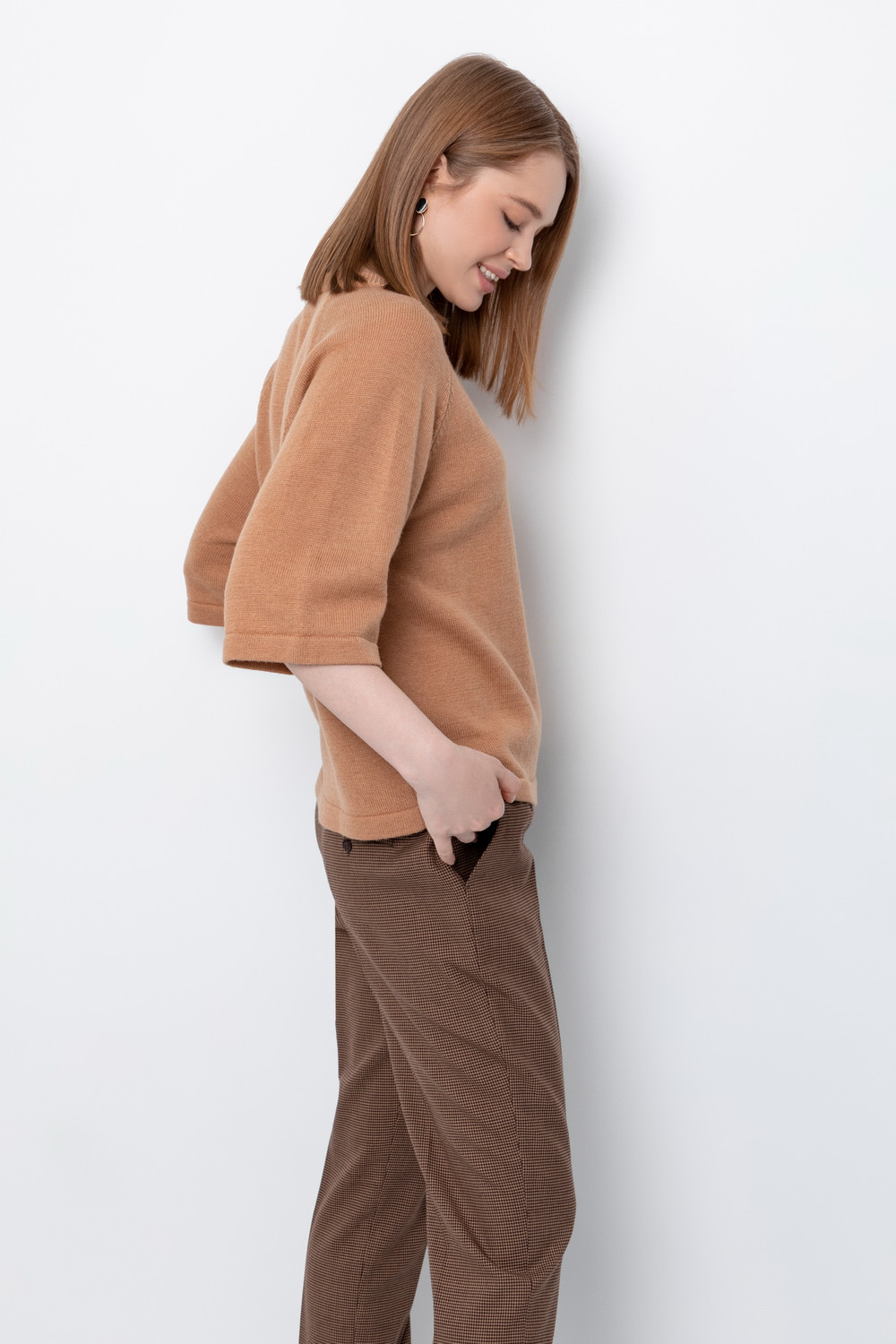 Брюки женские для мам, артикул: ЕТ 40006, цвет: бежевый, фото 4