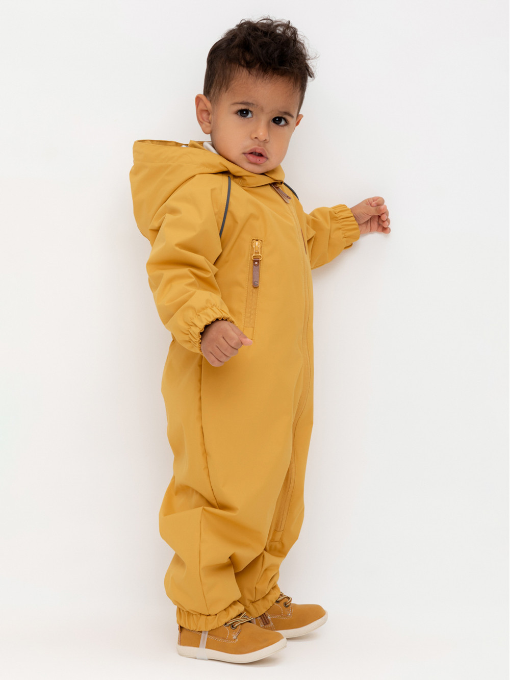 Комбинезоны утепленные для мальчика, артикул: ВК 60091/4 Ал, цвет: желтый, фото 4